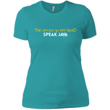 T-Shirts Tahiti Blue / X-Small The Voices In My Head Speak Java Women's Premium T-Shirt