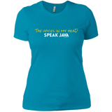 T-Shirts Turquoise / X-Small The Voices In My Head Speak Java Women's Premium T-Shirt