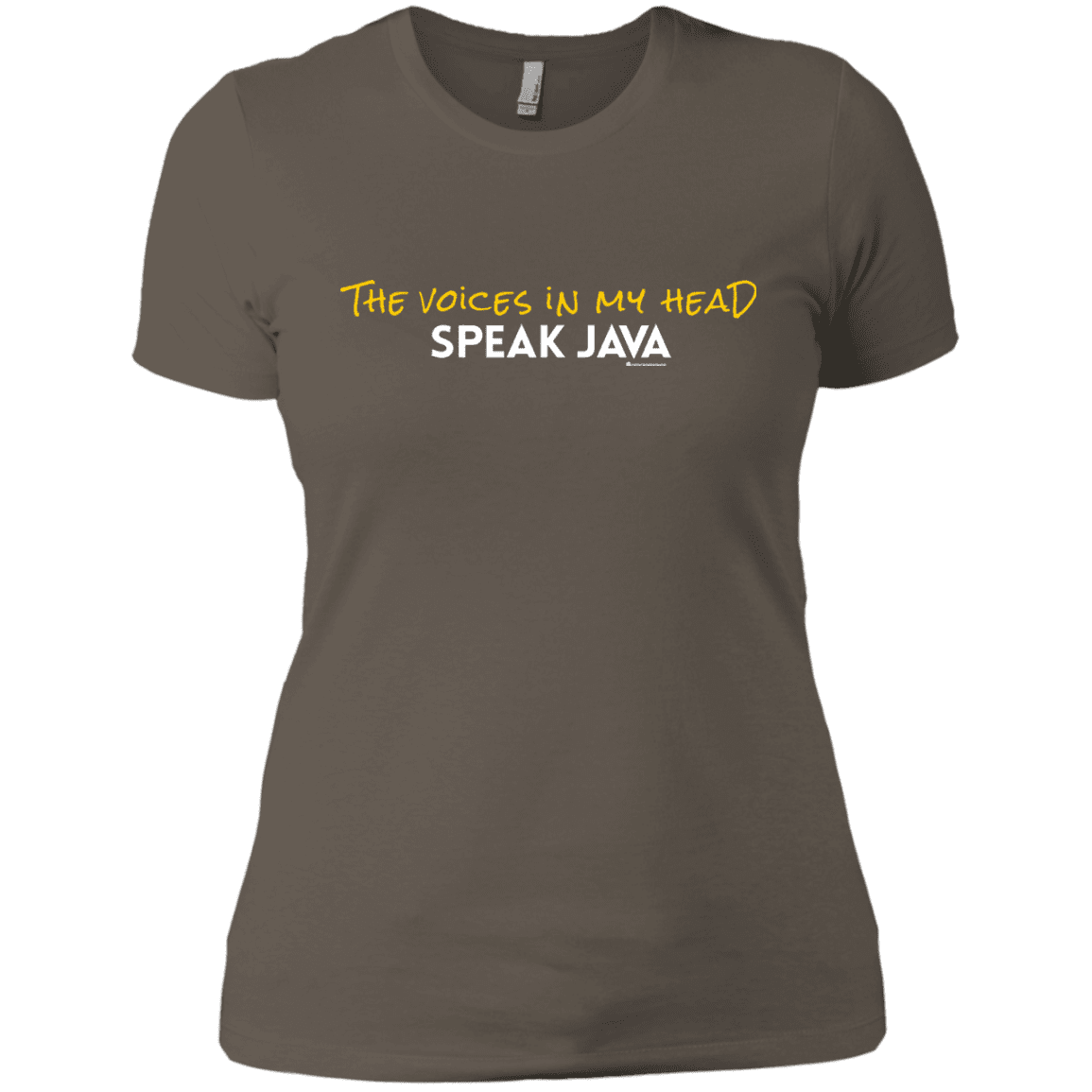 T-Shirts Warm Grey / X-Small The Voices In My Head Speak Java Women's Premium T-Shirt