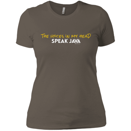 T-Shirts Warm Grey / X-Small The Voices In My Head Speak Java Women's Premium T-Shirt