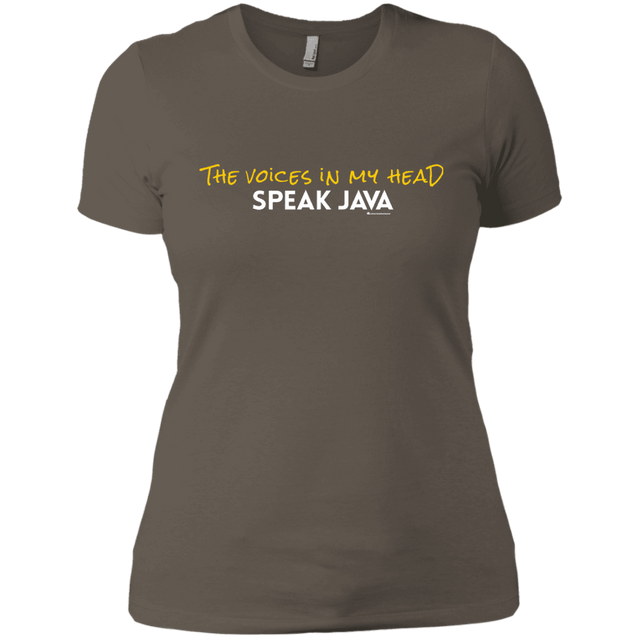 T-Shirts Warm Grey / X-Small The Voices In My Head Speak Java Women's Premium T-Shirt
