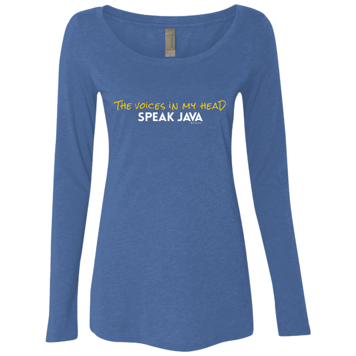 T-Shirts Vintage Royal / Small The Voices In My Head Speak Java Women's Triblend Long Sleeve Shirt