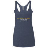 T-Shirts Vintage Navy / X-Small The Voices In My Head Speak Java Women's Triblend Racerback Tank