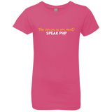 T-Shirts Hot Pink / YXS The Voices In My Head Speak PHP Girls Premium T-Shirt