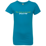 T-Shirts Turquoise / YXS The Voices In My Head Speak PHP Girls Premium T-Shirt