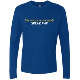 T-Shirts Royal / Small The Voices In My Head Speak PHP Men's Premium Long Sleeve
