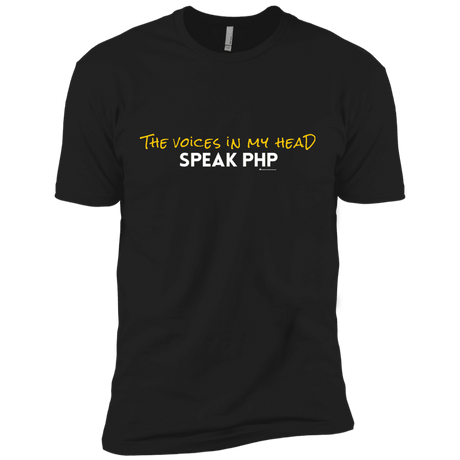 T-Shirts Black / X-Small The Voices In My Head Speak PHP Men's Premium T-Shirt
