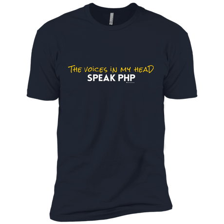 T-Shirts Midnight Navy / X-Small The Voices In My Head Speak PHP Men's Premium T-Shirt