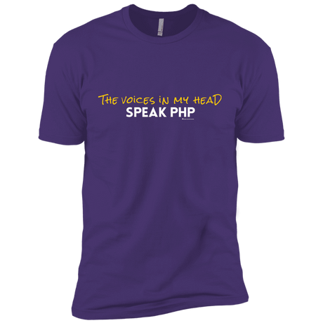 T-Shirts Purple Rush/ / X-Small The Voices In My Head Speak PHP Men's Premium T-Shirt
