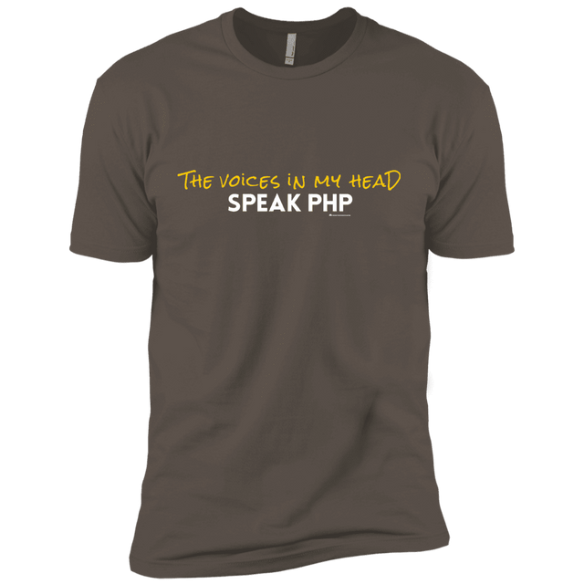 T-Shirts Warm Grey / X-Small The Voices In My Head Speak PHP Men's Premium T-Shirt