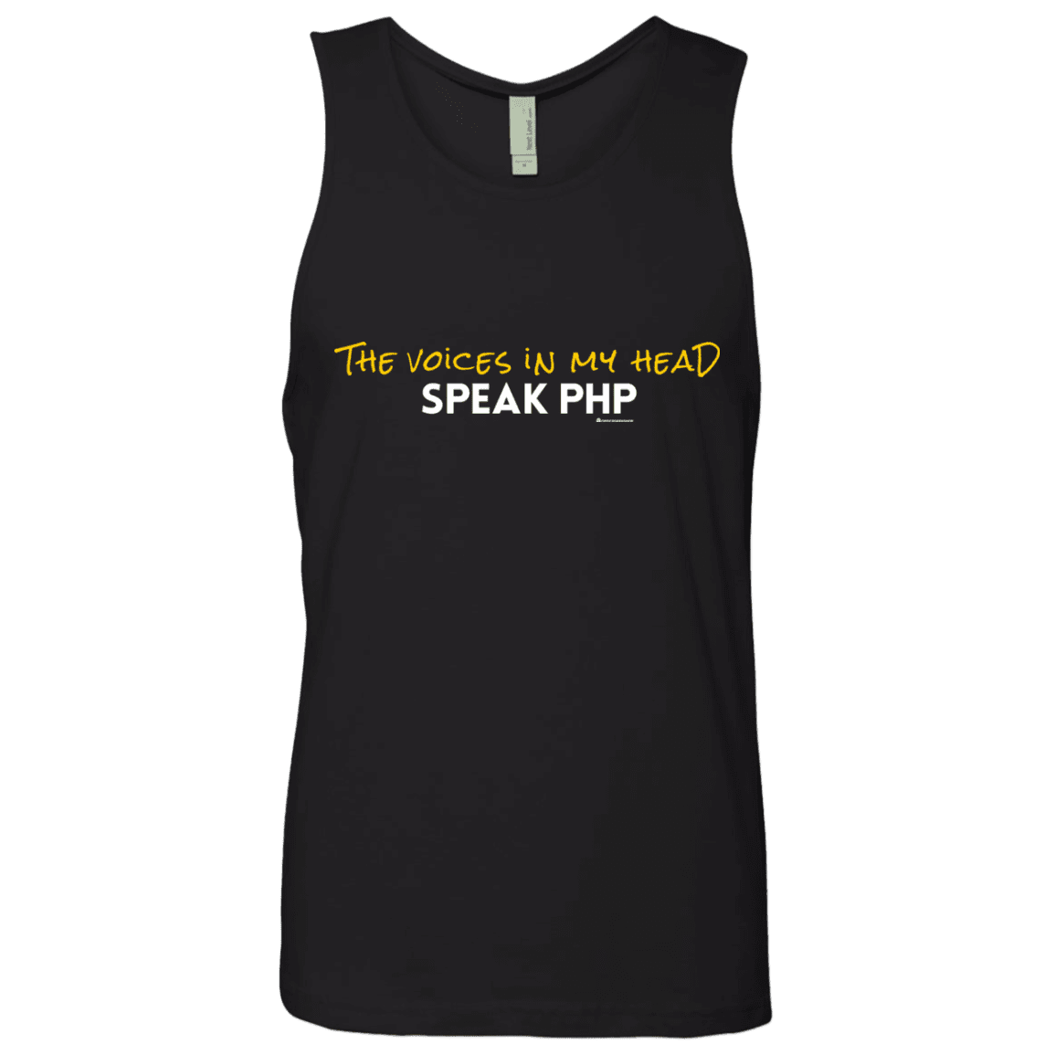 T-Shirts Black / Small The Voices In My Head Speak PHP Men's Premium Tank Top