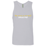 T-Shirts Heather Grey / Small The Voices In My Head Speak PHP Men's Premium Tank Top