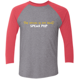 T-Shirts Premium Heather/ Vintage Red / X-Small The Voices In My Head Speak PHP Men's Triblend 3/4 Sleeve