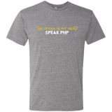 T-Shirts Premium Heather / Small The Voices In My Head Speak PHP Men's Triblend T-Shirt