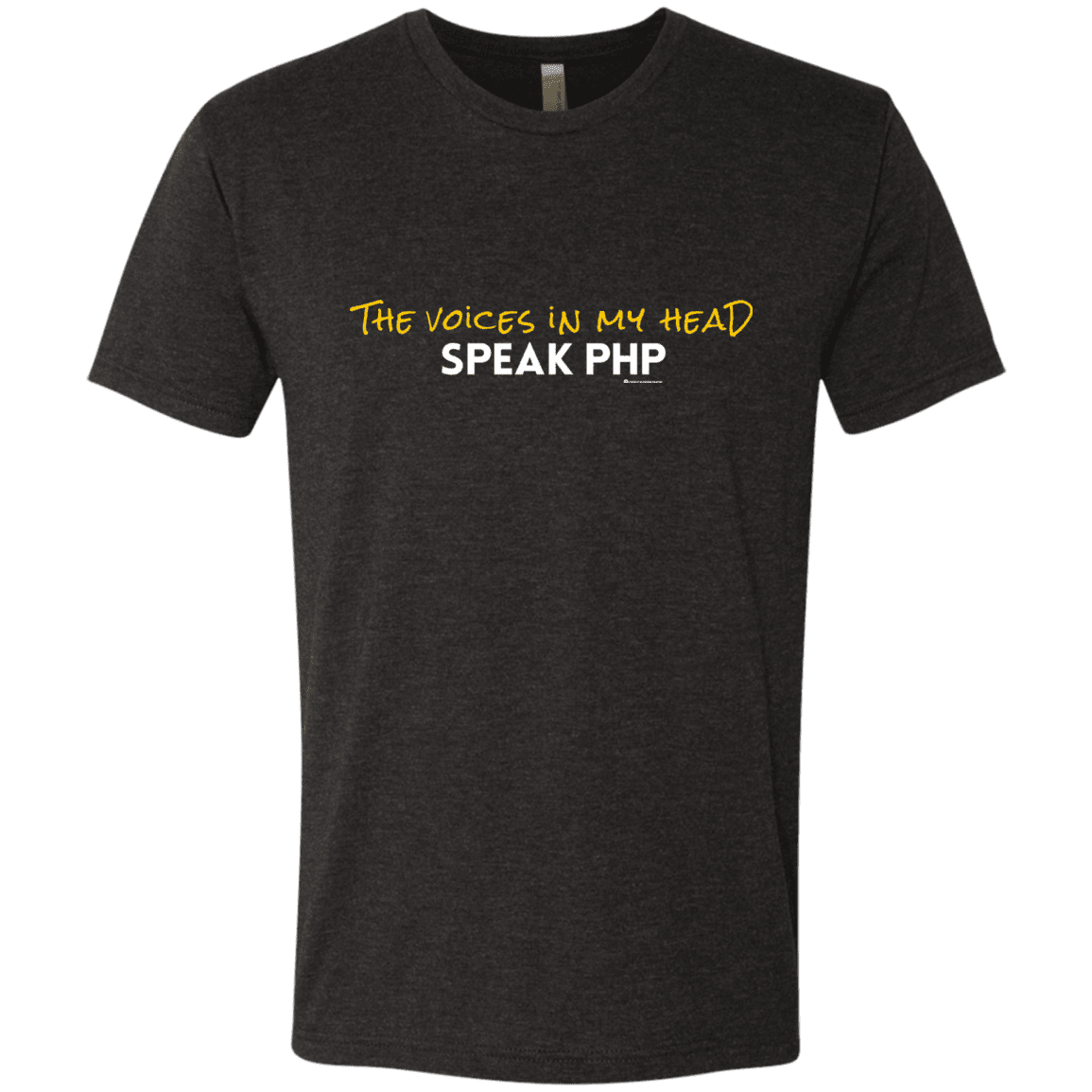 T-Shirts Vintage Black / Small The Voices In My Head Speak PHP Men's Triblend T-Shirt