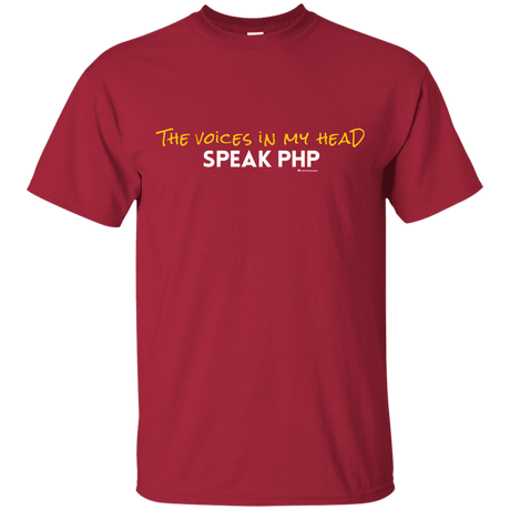 T-Shirts Cardinal / Small The Voices In My Head Speak PHP T-Shirt