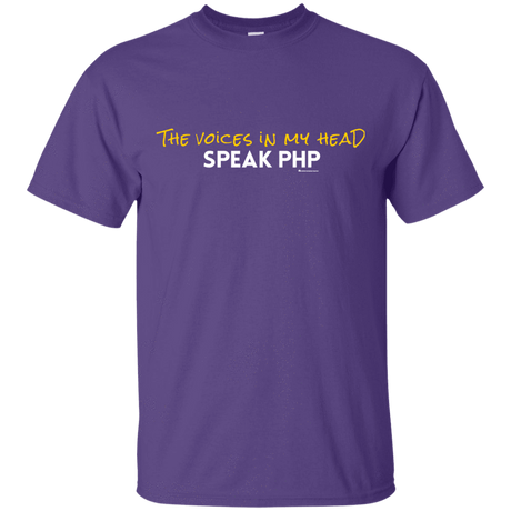 T-Shirts Purple / Small The Voices In My Head Speak PHP T-Shirt