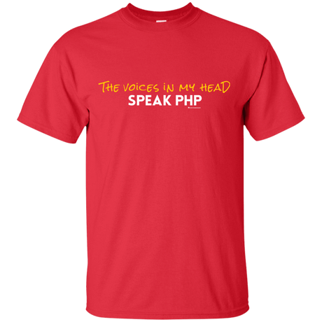 T-Shirts Red / Small The Voices In My Head Speak PHP T-Shirt