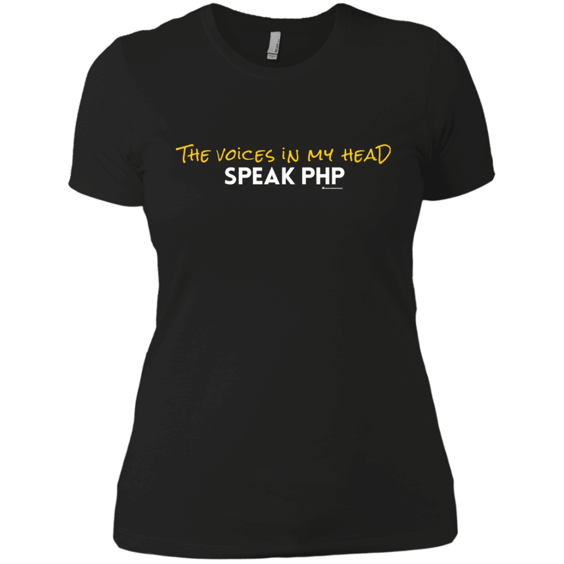 T-Shirts Black / X-Small The Voices In My Head Speak PHP Women's Premium T-Shirt