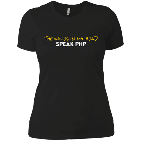 T-Shirts Black / X-Small The Voices In My Head Speak PHP Women's Premium T-Shirt