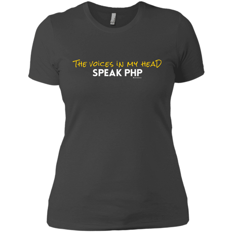 T-Shirts Heavy Metal / X-Small The Voices In My Head Speak PHP Women's Premium T-Shirt
