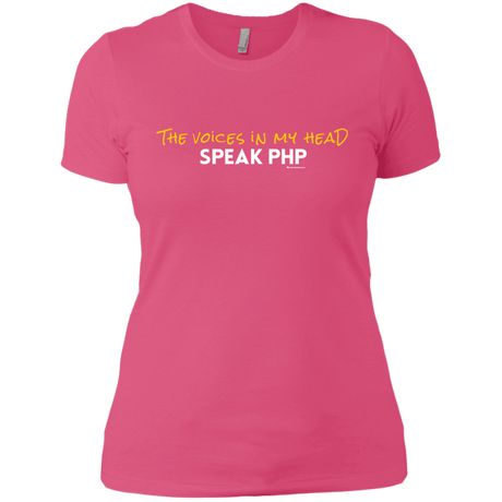 T-Shirts Hot Pink / X-Small The Voices In My Head Speak PHP Women's Premium T-Shirt