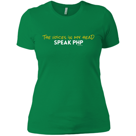 T-Shirts Kelly Green / X-Small The Voices In My Head Speak PHP Women's Premium T-Shirt