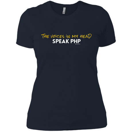 T-Shirts Midnight Navy / X-Small The Voices In My Head Speak PHP Women's Premium T-Shirt