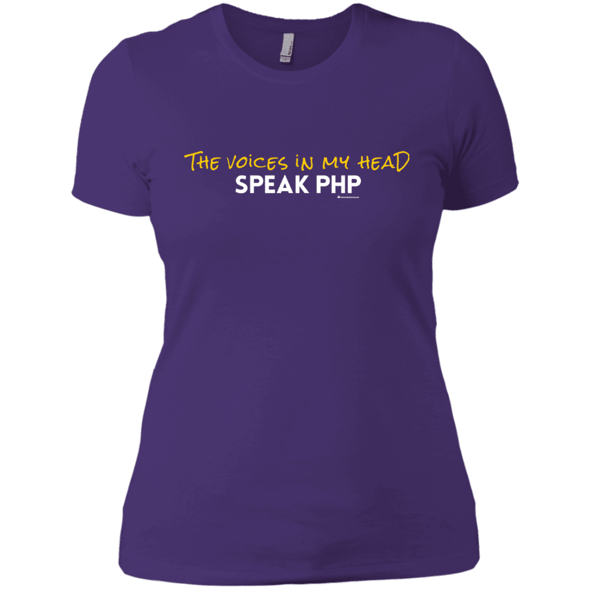 T-Shirts Purple Rush/ / X-Small The Voices In My Head Speak PHP Women's Premium T-Shirt