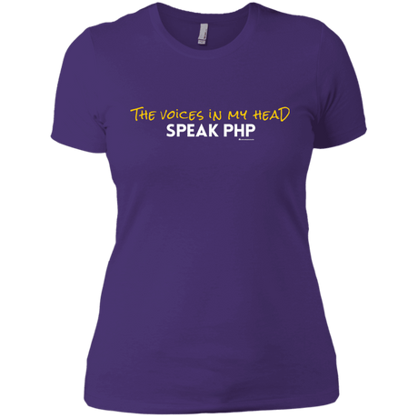 T-Shirts Purple Rush/ / X-Small The Voices In My Head Speak PHP Women's Premium T-Shirt