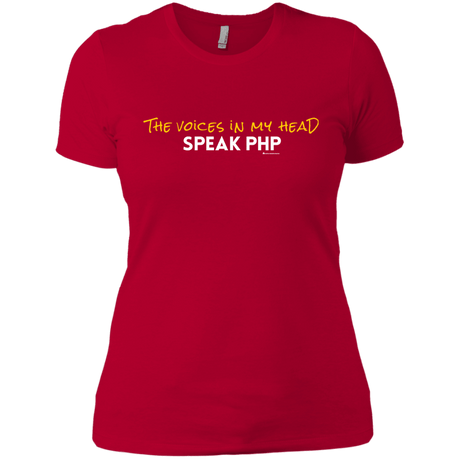T-Shirts Red / X-Small The Voices In My Head Speak PHP Women's Premium T-Shirt
