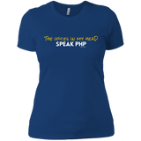 T-Shirts Royal / X-Small The Voices In My Head Speak PHP Women's Premium T-Shirt