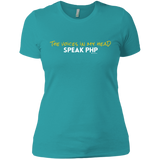 T-Shirts Tahiti Blue / X-Small The Voices In My Head Speak PHP Women's Premium T-Shirt