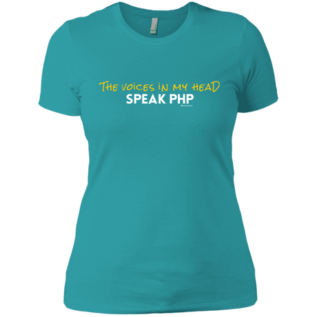 T-Shirts Tahiti Blue / X-Small The Voices In My Head Speak PHP Women's Premium T-Shirt