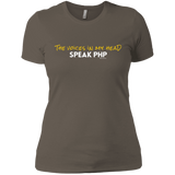 T-Shirts Warm Grey / X-Small The Voices In My Head Speak PHP Women's Premium T-Shirt