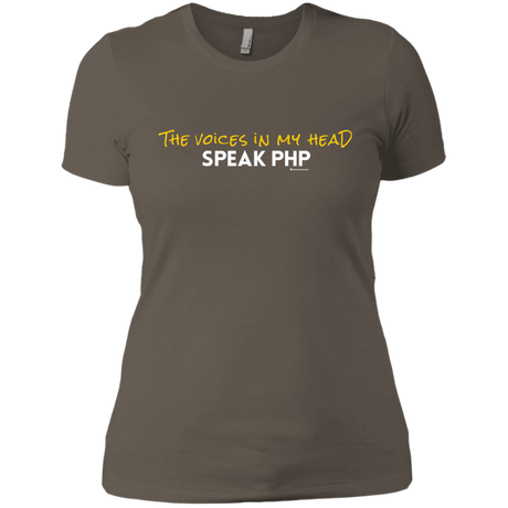 T-Shirts Warm Grey / X-Small The Voices In My Head Speak PHP Women's Premium T-Shirt