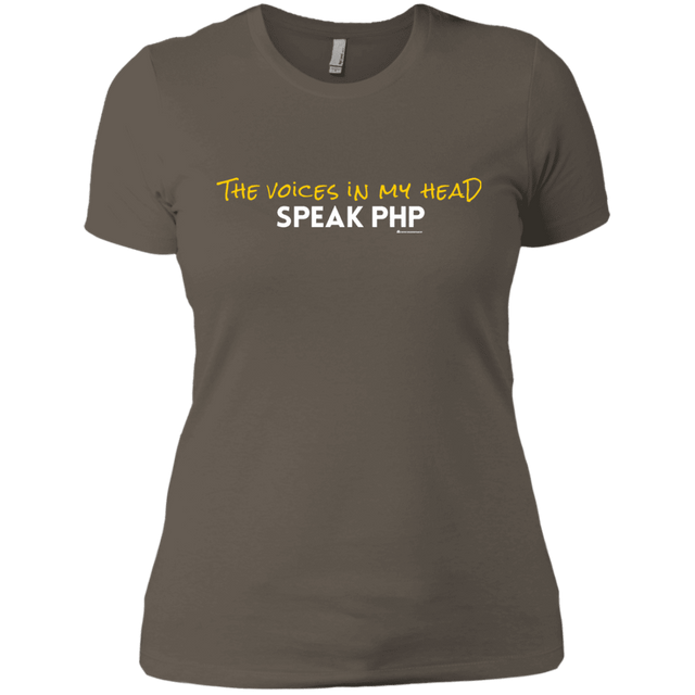 T-Shirts Warm Grey / X-Small The Voices In My Head Speak PHP Women's Premium T-Shirt