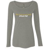 T-Shirts Venetian Grey / Small The Voices In My Head Speak PHP Women's Triblend Long Sleeve Shirt