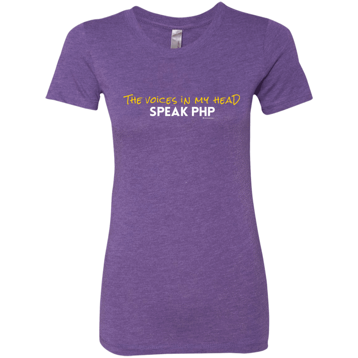 T-Shirts Purple Rush / Small The Voices In My Head Speak PHP Women's Triblend T-Shirt