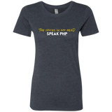 T-Shirts Vintage Navy / Small The Voices In My Head Speak PHP Women's Triblend T-Shirt