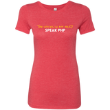 T-Shirts Vintage Red / Small The Voices In My Head Speak PHP Women's Triblend T-Shirt