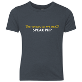 T-Shirts Vintage Navy / YXS The Voices In My Head Speak PHP Youth Triblend T-Shirt