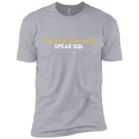 T-Shirts Heather Grey / YXS The Voices In My Head Speak SQL Boys Premium T-Shirt