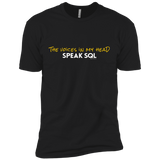 T-Shirts Black / X-Small The Voices In My Head Speak SQL Men's Premium T-Shirt