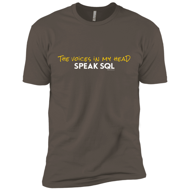 T-Shirts Warm Grey / X-Small The Voices In My Head Speak SQL Men's Premium T-Shirt