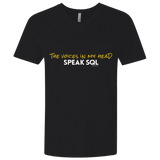 T-Shirts Black / X-Small The Voices In My Head Speak SQL Men's Premium V-Neck