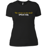 T-Shirts Black / X-Small The Voices In My Head Speak SQL Women's Premium T-Shirt