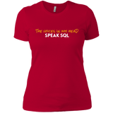 T-Shirts Red / X-Small The Voices In My Head Speak SQL Women's Premium T-Shirt