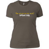 T-Shirts Warm Grey / X-Small The Voices In My Head Speak SQL Women's Premium T-Shirt