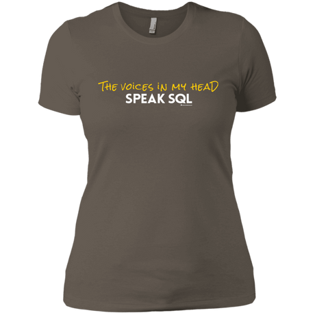 T-Shirts Warm Grey / X-Small The Voices In My Head Speak SQL Women's Premium T-Shirt